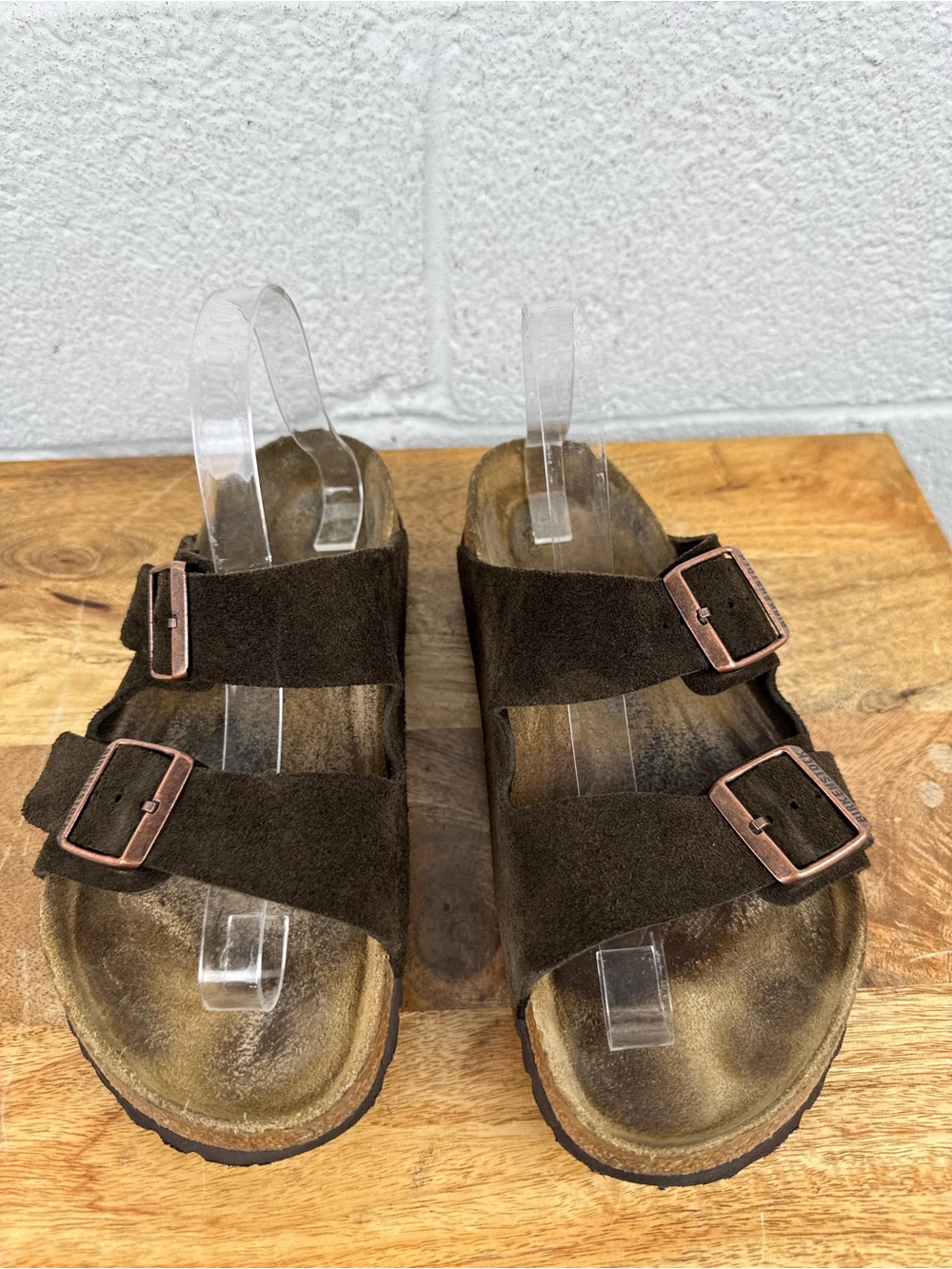 Birkenstock Arizona Soft Footbed Brown Suede Sandals Size 40 US 9–9.5
